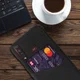 Motorola Moto G8 Plus Kunstleer en Stof Hoesje met Kaarthouder Zwart afbeelding 2