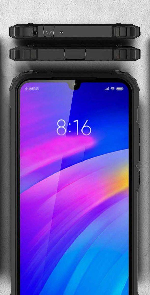 Xiaomi Redmi 7A Armor Guard Hybrid Case Rood afbeelding 4