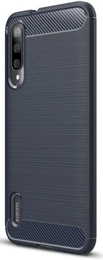 Xiaomi Mi A3 Geborsteld TPU Hoesje Blauw afbeelding 2
