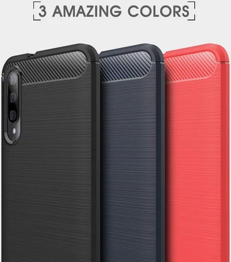 Xiaomi Mi A3 Geborsteld TPU Hoesje Blauw afbeelding 4