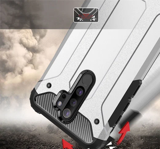 Xiaomi Redmi Note 8 Pro Armor Guard Hybrid Case Zwart afbeelding 2