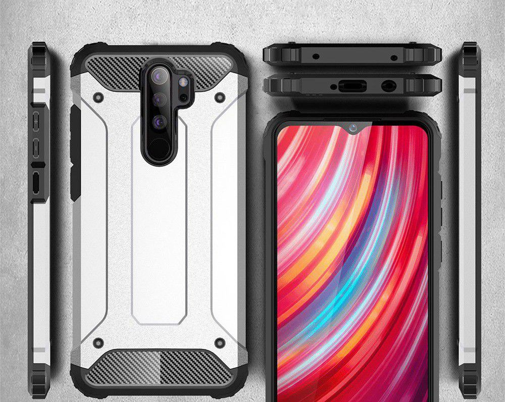 Xiaomi Redmi Note 8 Pro Armor Guard Hybrid Case Zwart afbeelding 4