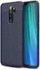 Redmi Note 8 Pro Litchi Kunstleren Textuur TPU Hoesje Blauw afbeelding 1