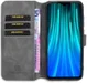 Xiaomi Redmi Note 8 Pro Retro Portemonnee Hoesje Grijs afbeelding 1