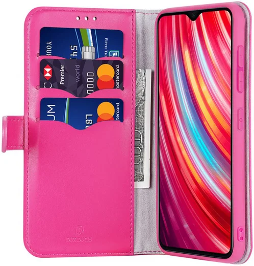 Dux Ducis Kado Series Xiaomi Redmi Note 8 Pro Portemonnee Hoesje Roze afbeelding 1