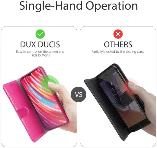 Dux Ducis Kado Series Xiaomi Redmi Note 8 Pro Portemonnee Hoesje Roze afbeelding 7