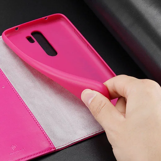Dux Ducis Kado Series Xiaomi Redmi Note 8 Pro Portemonnee Hoesje Roze afbeelding 11