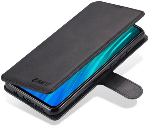Xiaomi Redmi Note 8 Pro AZNS Portemonnee Stand Hoesje Zwart afbeelding 1