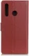 Alcatel 3X 2019 Litchi Skin Leren Portemonnee Hoesje Bruin afbeelding 4