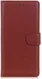 Alcatel 3X 2019 Litchi Skin Leren Portemonnee Hoesje Bruin afbeelding 1