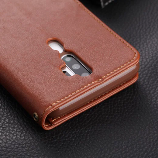 AZNS Oppo A5 / A9 2020 Portemonnee Stand Hoesje Bruin afbeelding 8