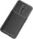 Oppo A5 / A9 2020 Siliconen Carbon Hoesje Zwart afbeelding 2