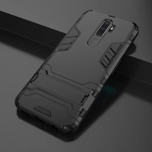 Oppo A9 (2020) Hybrid Kickstand Hoesje Zwart afbeelding 6