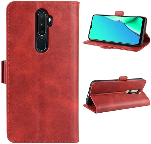 Oppo A5 / A9 (2020) Stand Portemonnee Hoesje Rood afbeelding 5