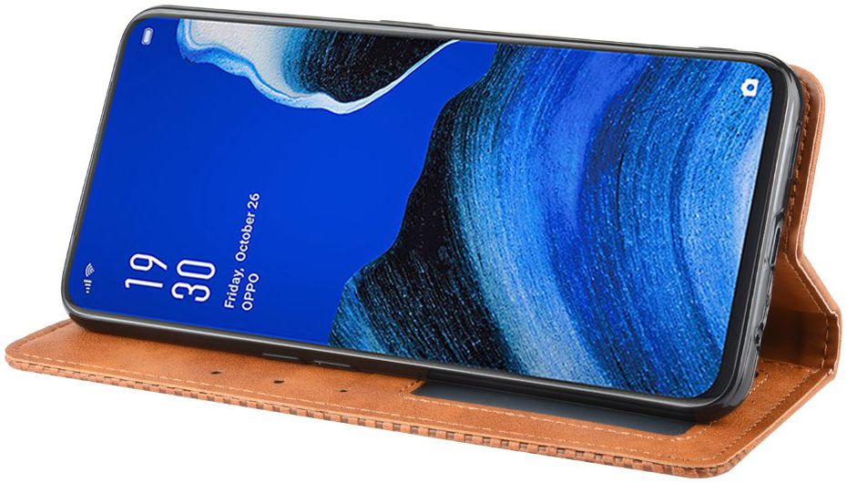 OPPO Reno 2Z Vintage Portemonnee Hoesje Bruin afbeelding 7