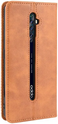 OPPO Reno 2Z Vintage Portemonnee Hoesje Bruin afbeelding 8