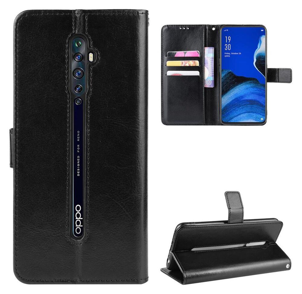 OPPO Reno 2Z Book Case Portemonnee Hoesje Zwart afbeelding 4