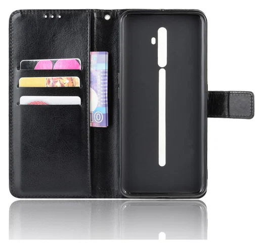 OPPO Reno 2Z Book Case Portemonnee Hoesje Zwart afbeelding 5