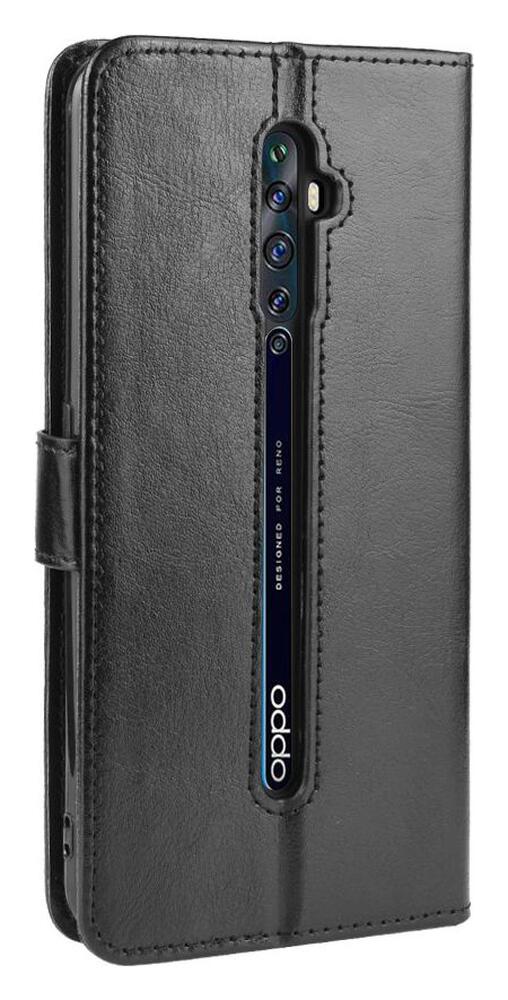 OPPO Reno 2Z Book Case Portemonnee Hoesje Zwart afbeelding 2