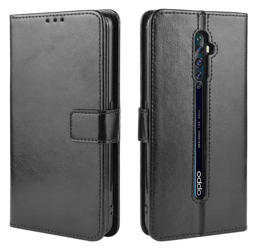 OPPO Reno 2Z Book Case Portemonnee Hoesje Zwart afbeelding 3
