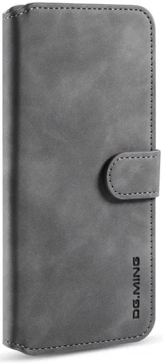 DG Ming Retro Portemonnee OnePlus 7T Hoesje Grijs afbeelding 5