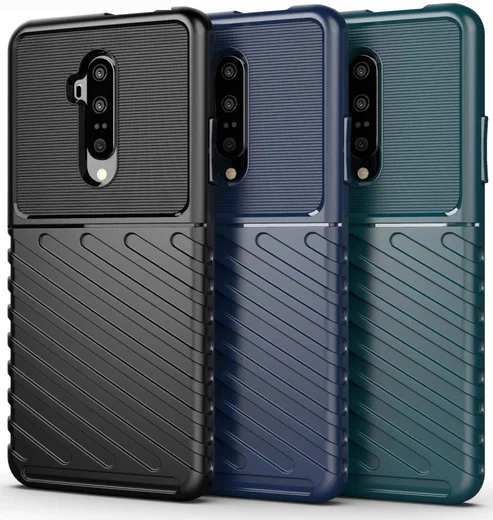 OnePlus 7T Pro Twill Texture Hoesje Groen afbeelding 4