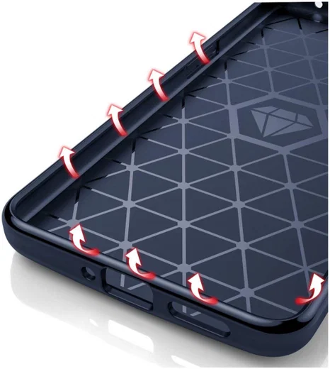OnePlus 7T Twill Texture Hoesje Blauw afbeelding 4