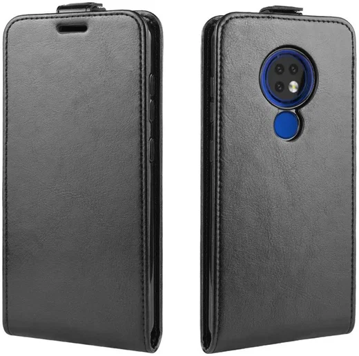 Nokia 6.2 / 7.2 Verticale Flipcase Zwart afbeelding 2