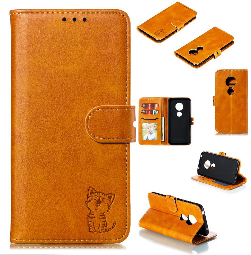 Nokia 6.2 / 7.2 Portemonnee Hoesje Met Kat Bruin afbeelding 8
