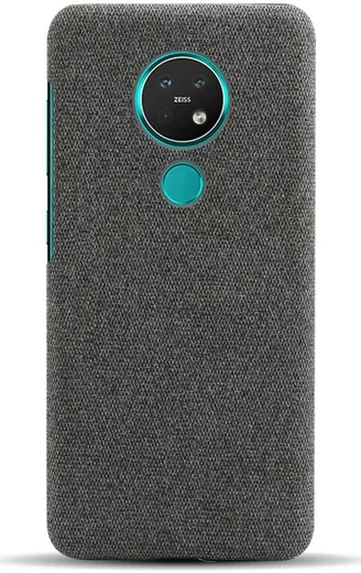 Nokia 7.2 Stof Hard Back Cover Grijs afbeelding 3