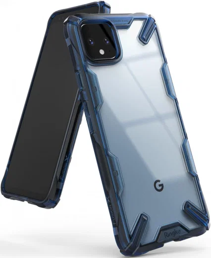 Ringke Fusion X Google Pixel 4 Hoesje Transparant / Blauw afbeelding 1
