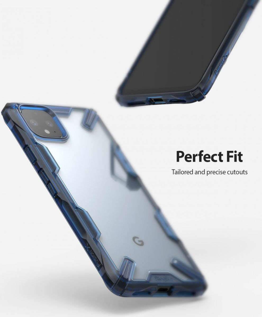Ringke Fusion X Google Pixel 4 Hoesje Transparant / Blauw afbeelding 5