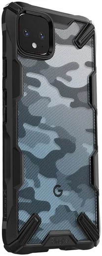 Ringke Fusion X Design Google Pixel 4 Hoesje Camo Zwart afbeelding 2