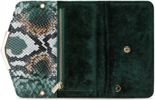 Mobilize Velvet Clutch Apple iPhone 11 Hoesje Green Snake afbeelding 5