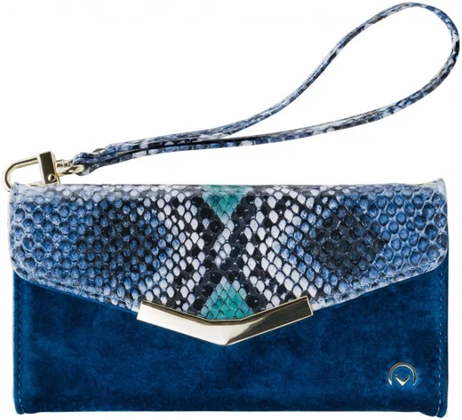 Mobilize Velvet Clutch Apple iPhone 11 Pro Max Hoesje Royal Blue Snake afbeelding 2