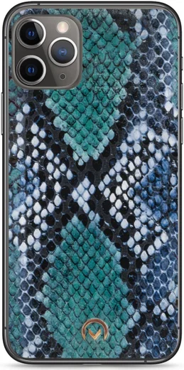 Mobilize Velvet Clutch Apple iPhone 11 Pro Max Hoesje Royal Blue Snake afbeelding 3