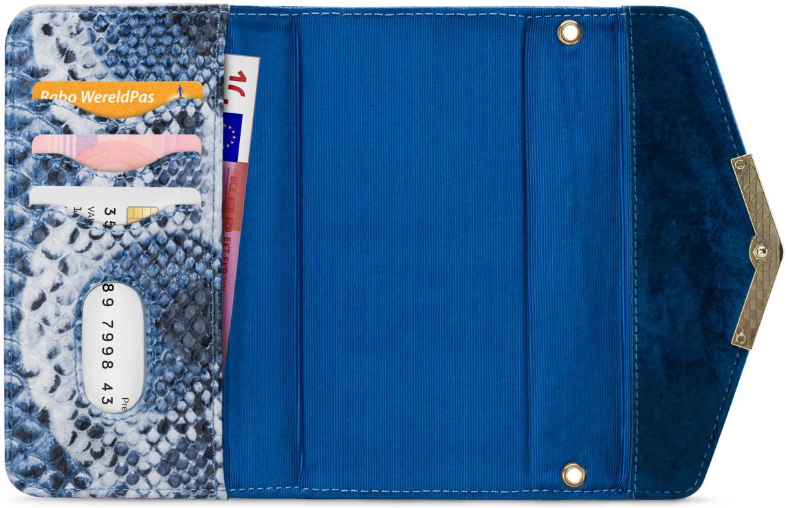 Mobilize Velvet Clutch Apple iPhone 11 Pro Max Hoesje Royal Blue Snake afbeelding 4