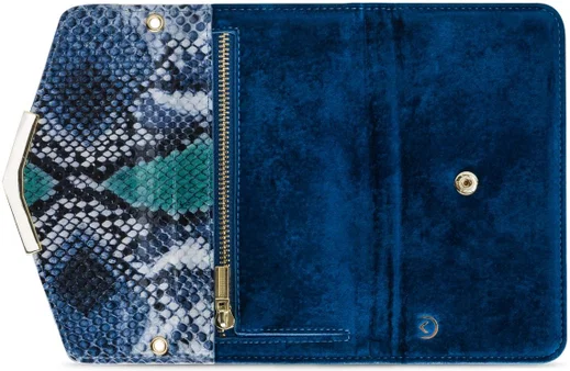 Mobilize Velvet Clutch Apple iPhone 11 Pro Max Hoesje Royal Blue Snake afbeelding 5
