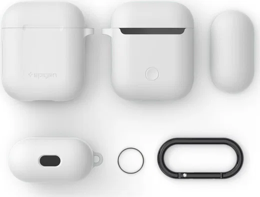 Spigen Silicone Fit Apple AirPods Hoesje Wit afbeelding 7