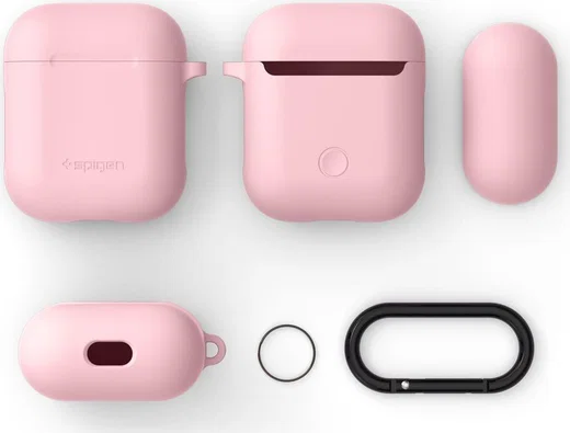 Spigen Silicone Fit Apple AirPods Hoesje Roze afbeelding 7