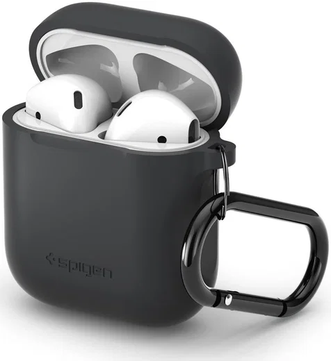 Spigen Silicone Fit Apple AirPods Hoesje Grijs afbeelding 1