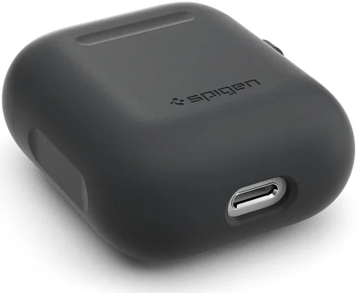 Spigen Silicone Fit Apple AirPods Hoesje Grijs afbeelding 6