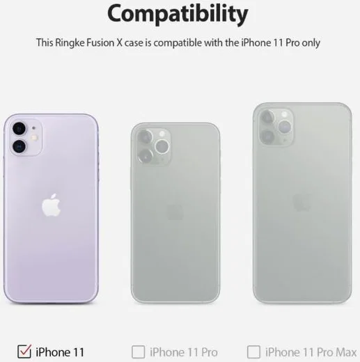 Ringke Fusion Matte Apple iPhone 11 Hoesje Transparant afbeelding 4