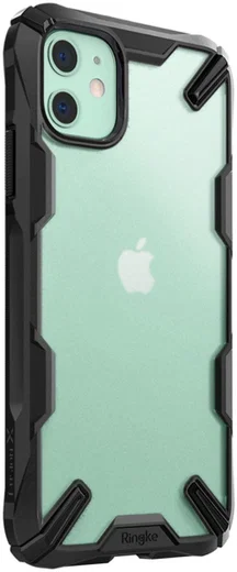 Ringke Fusion X Matte Apple iPhone 11 Hoesje Transparant/Zwart afbeelding 2