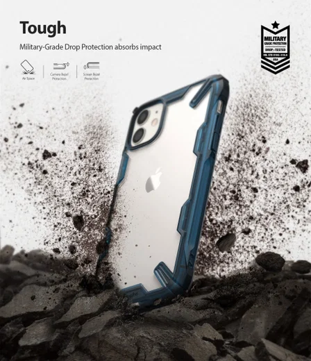 Ringke Fusion X Matte Apple iPhone 11 Hoesje Transparant/Groen afbeelding 2