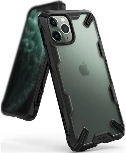 Ringke Fusion X Matte Apple iPhone 11 Pro Hoesje Zwart afbeelding 1