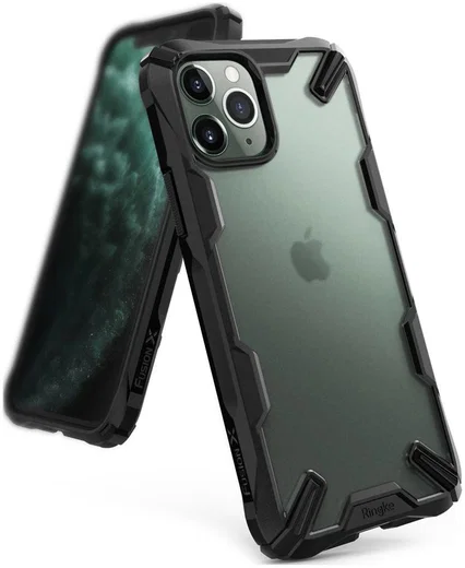 Ringke Fusion X Matte Hoesje Apple iPhone 11 Pro Max Zwart afbeelding 1