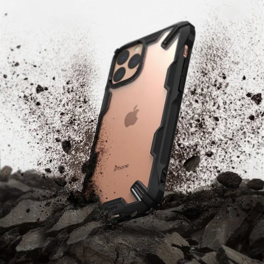 Ringke Fusion X Matte Hoesje Apple iPhone 11 Pro Max Zwart afbeelding 2