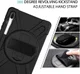Samsung Galay Tab S6 Hybride Kickstand Hoesje met Handriem Zwart afbeelding 13