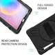 Samsung Galay Tab S6 Hybride Kickstand Hoesje met Handriem Zwart afbeelding 17